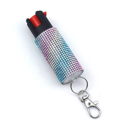 Bling-Jeweled Pepper Spray Self Defense Keychain
