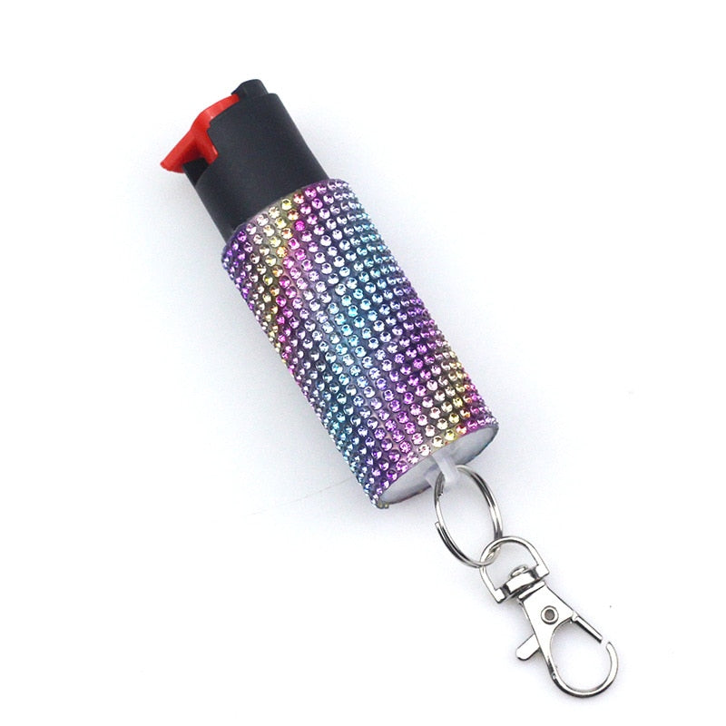 Bling-Jeweled Pepper Spray Self Defense Keychain