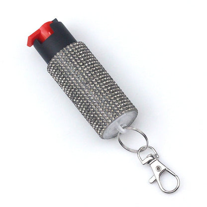 Bling-Jeweled Pepper Spray Self Defense Keychain