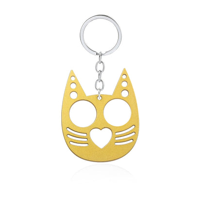 Kitty Cat Ears Self Defense Knuckles Keychain
