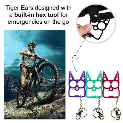 Tiger Ears Self Defense Knuckles Keychain