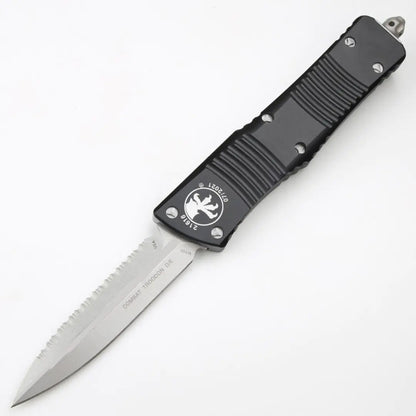 Microtech Black Handle Dragon OTF Knife