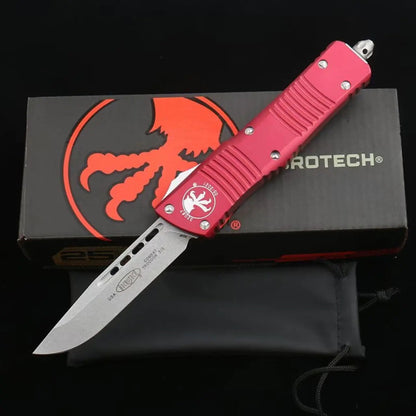 Microtech Red Handle Dragon OTF Knife