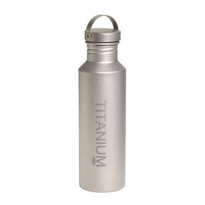 Titanium Water Bottle with Ti Lid On